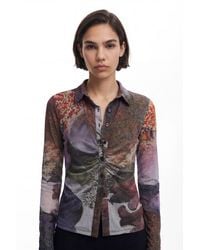 Desigual - Long-Sleeve T-Shirt Autumn Forest, Polyester - Lyst
