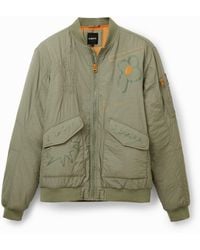 Desigual - Flower Bomber Jacket, Polyamide - Lyst