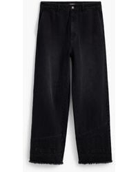 Desigual - Upcycling Jeans With Frayed Hem, Cotton - Lyst