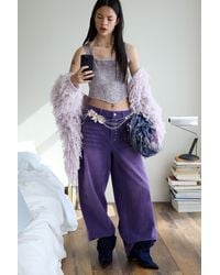 Desigual - Gradient Denim Pants, Cotton - Lyst