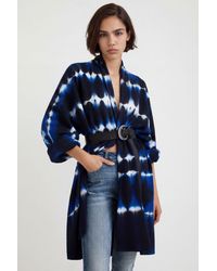 Desigual - Open Knit Jacket Tie-Dye - Lyst