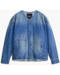Desigual - Patchwork Denim Jacket, Cotton - Lyst