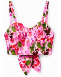 Desigual - M. Christian Lacroix Short Corset Top, Cotton - Lyst