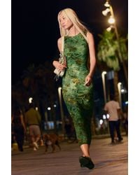Desigual - Flocked Midi Dress, Polyester - Lyst