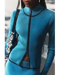 Desigual - Iridescent Knit Zip Jacket - Lyst