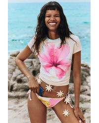 Desigual - Floral Printed T-Shirt, Cotton - Lyst