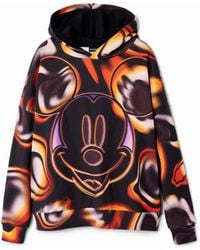 Desigual - Oversize Mickey Mouse Hoodie - Lyst