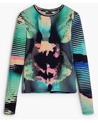 Desigual - Long-Sleeve Striped T-Shirt, Viscose - Lyst
