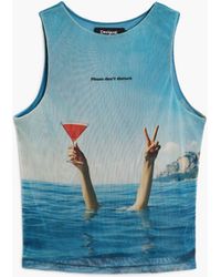 Desigual - Sea Tank Top, Polyester - Lyst
