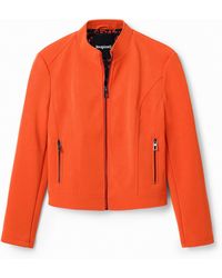 Desigual - Suede-Effect Jacket, Polyurethane - Lyst