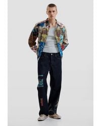 Desigual - Oriental Printed Jeans, Cotton - Lyst