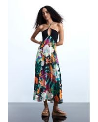 Desigual - Long Tropical Dress, Viscose - Lyst