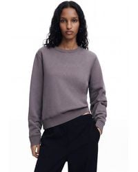 Desigual - Sweatshirt With Logo And Rhinestones, Cotton - Lyst