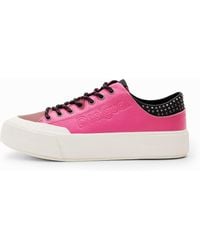 Desigual - Studded Platform Sneakers, Polyurethane - Lyst