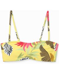 Desigual - Tropical Bandeau Bikini - Lyst