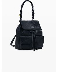 Desigual - Small Embroidered Backpack, Polyurethane - Lyst