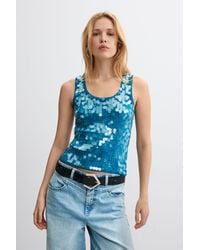 Desigual - Sequin Strappy Top - Lyst