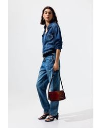Desigual - Pantalón Vaquero Balloon Costuras, Mujer, Algodon, Azul - Lyst