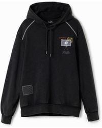 Desigual - Patchwork Message Hoodie - Lyst