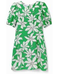Desigual - Short Floral Dress, Viscose - Lyst