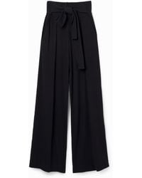 Desigual - Wide-Leg Knit Trousers, Cotton - Lyst