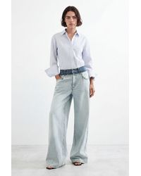 Desigual - Wide Leg Jeans, Cotton - Lyst