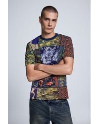 Desigual - Patchwork Printed T-Shirt, Cotton - Lyst