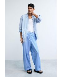 Desigual - Long Striped Trousers, Cotton - Lyst