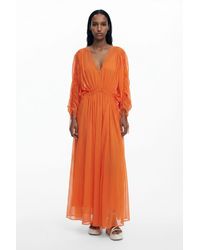 Desigual - Flowy Long Dress, Polyester - Lyst