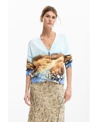 Desigual - Landscape Cardigan Sweater, Cotton - Lyst