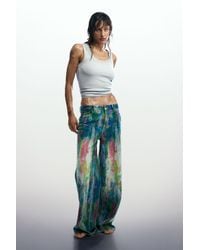 Desigual - Wide Leg Painted Jeans, Cotton - Lyst