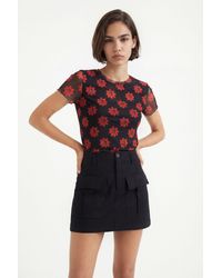 Desigual - Slim Short Skirt, Cotton - Lyst