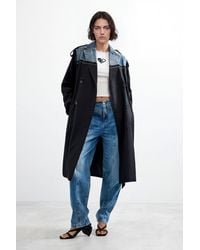 Desigual - Cappotto Trench Lungo, Donna, Nero - Lyst