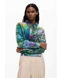 Desigual - Denim Jacket Wild Garden, Cotton - Lyst