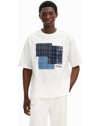 Desigual - T-Shirt With Central Patch - Lyst