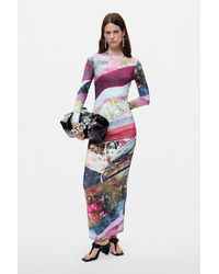 Desigual - Long-Sleeved Knit Dress, Polyester - Lyst