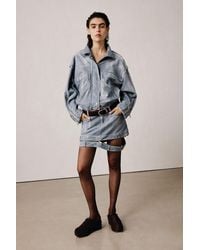 Desigual - Chaqueta Piel Efecto Denim Studio - Lyst