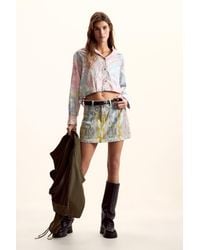 Desigual - Shirt With Ties Designed By Mr. Christian Lacroix, Cotton - Lyst