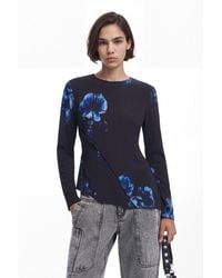 Desigual - Asymmetric Blouse, Viscose - Lyst