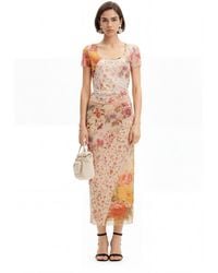 Desigual - Tulle Flower T-Shirt, Polyester - Lyst