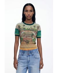 Desigual - Landscape Knit T-Shirt - Lyst