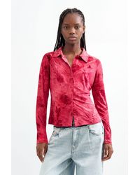 Desigual - Flocked Shirt, Polyester - Lyst
