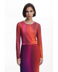 Desigual - Combined Long-Sleeve T-Shirt, Polyester - Lyst