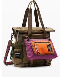 Desigual - Sac À Dos Xl Convertible, Femme, Polyester, Vert - Lyst
