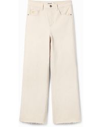 Desigual - Cropped Culotte Jeans - Lyst