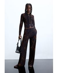 Desigual - Long Flocked Trousers, Polyester - Lyst