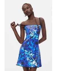 Desigual - Printed Sequin Strappy Dress, Viscose - Lyst