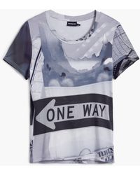Desigual - Signal Print T-Shirt, Viscose - Lyst