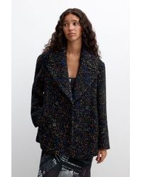 Desigual - Short Wool Coat - Lyst