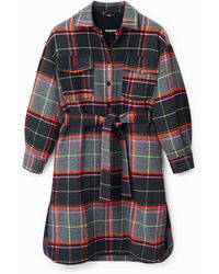 Desigual - Tartan Overshirt Coat - Lyst